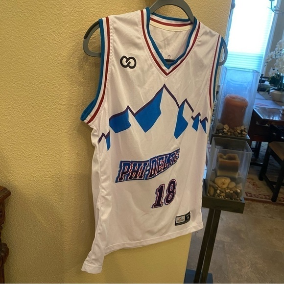 NWT~Wooter Apparel Men’s White Phi Delts Wa Alpha 18 Jersey Size Small - Picture 2 of 7